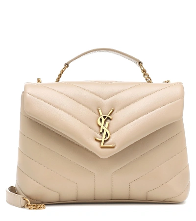 Saint Laurent Loulou Small Matelasse Calfskin Flap-top Shoulder Bag In White