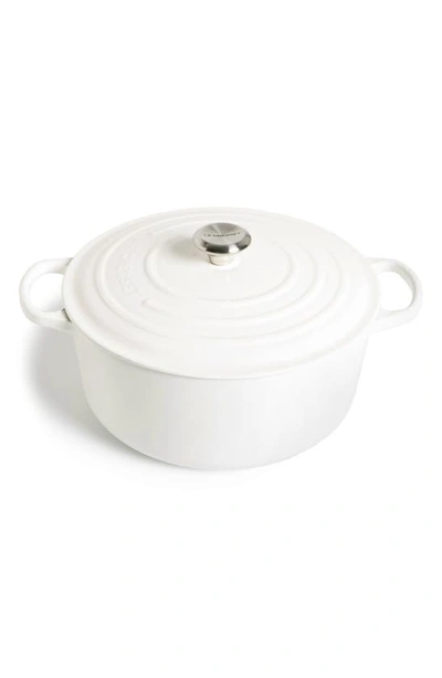 Le Creuset Signature 9 Quart Round Enamel Cast Iron French/dutch Oven In White