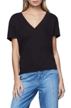 Good American Womens V-neck Cotton-jersey T-shirt Black001 Xs In Black