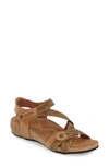 Taos 'trulie' Wedge Sandal In Camel Leather