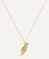 ALEX MONROE GOLD-PLATED FINGERS CROSSED NECKLACE,000643317