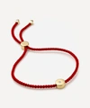 MONICA VINADER GOLD PLATED VERMEIL SILVER LINEAR SOLO DIAMOND CORD FRIENDSHIP BRACELET,000649962