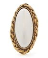 ALEXANDER MCQUEEN GOLD-TONE BRASS FAUX PEARL RING,000698248