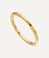 Monica Vinader Siren Hammered Stacking Ring In Gold