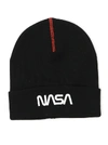 HERON PRESTON HERON PRESTON NASA LOGO EMBROIDERED RIBBED BEANIE