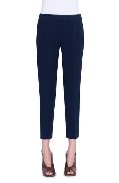 Akris Punto Frankie Stretch Cotton Pants In Navy