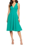 Dress The Population Catalina Fit & Flare Cocktail Dress In Jade
