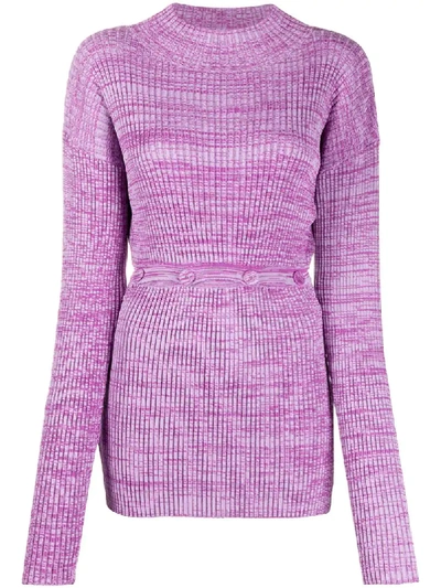 Christopher Esber Skivvy Deconstructed Jumper In Purple