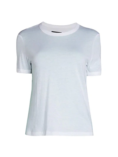 Rta Quinton Cotton & Cashmere T-shirt In White