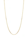 SAKS FIFTH AVENUE 14K YELLOW GOLD BOX CHAIN NECKLACE,0400012736951