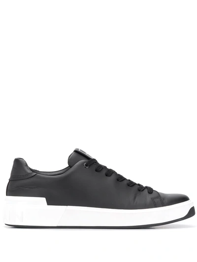 Balmain B-court Low-top Sneakers In Black
