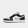 Nike Men's Air Jordan Retro 1 Low Casual Shoes In White/black
