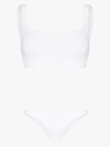 Hunza G White Cropped Xandra Bikini In Weiss