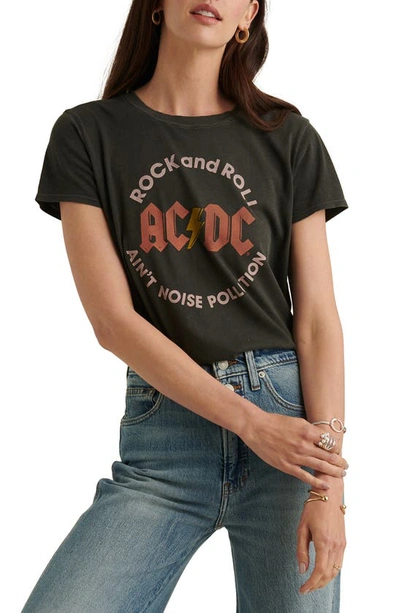 Lucky Brand Ac/dc Graphic T-shirt In Black Mountain