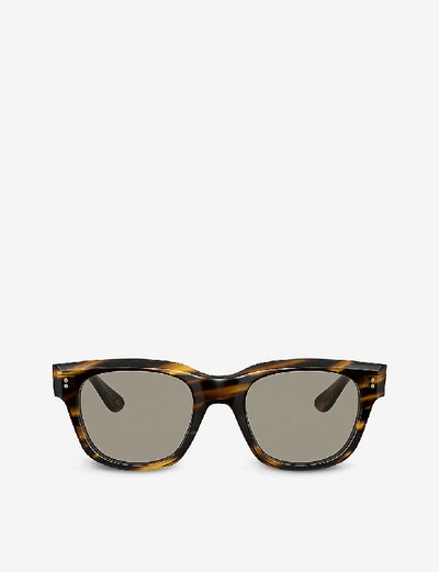 Oliver Peoples Ov5433u Shiller Acetate Square-frame Sunglasses In Brown