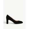 Lk Bennett Winola Block-heel Suede Courts In Bla-black