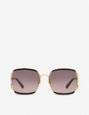 GUCCI GUCCI WOMENS BLACK GG0593SK RECTANGULAR SUNGLASSES,30018535