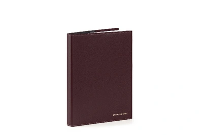 Strathberry Refillable Leather Notebook In Burgundy