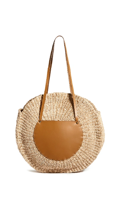 Kayu Belen Leather-trimmed Woven Straw Tote In Natural