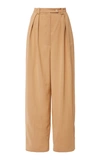 CHARLOTTE PRINGELS LOTUS FRONT-PLEATED TROUSERS,795586