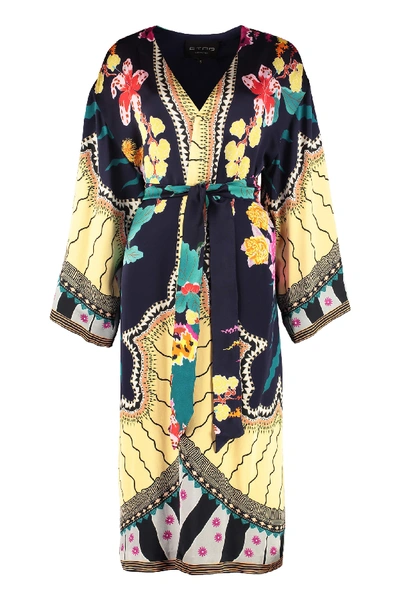 Etro Kimono Jacket In Blue