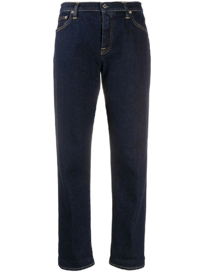 Canada Goose Mid-rise Straight Leg Jeans In Blue