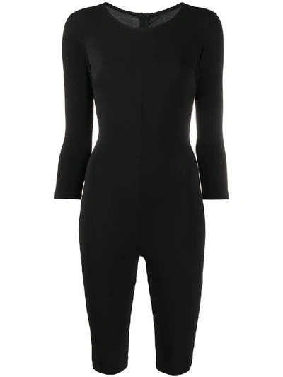 Alchemy Long-sleeve Fitted Jumpsuit In Black