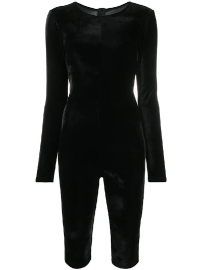 Alchemy Long-sleeve Fitted Jumpsuit In Black