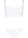 Hunza G White Cropped Xandra Bikini In White
