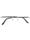 Cartier Rimless Rectangular Glasses In Black