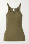 RE/DONE RIBBED COTTON-JERSEY TANK