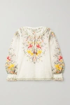 ZIMMERMANN CARNABY EMBROIDERED RAMIE TOP