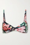 ZIMMERMANN BELLITUDE FLORAL-PRINT BIKINI TOP