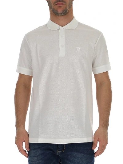Burberry Monogram Polo Shirt In White