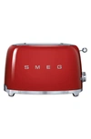 Smeg 50s Retro Style Two-slice Toaster In Red