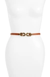 Raina 'lillian' Belt In Cognac Brown