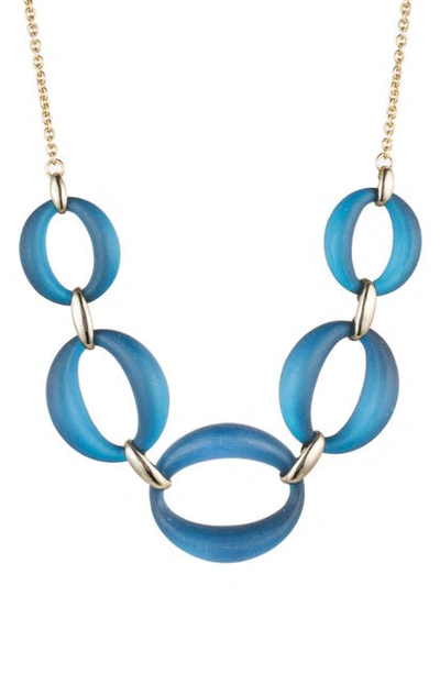 Alexis Bittar Essentials Large Lucite Link Necklace In Pacific
