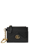 GUCCI GG 2.0 KEY CHAIN MATELASSE LEATHER CARD CASE,627064DTDHT