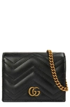 GUCCI GG 2.0 MATELASSE LEATHER CARD CASE ON A CHAIN,625693DTD1T