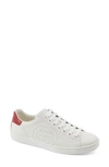 Gucci Ace Interlocking G Sneakers In White/ Red