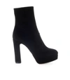 L'AUTRE CHOSE BLACK SUEDE HEELED ANKLE BOOT