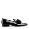 Jimmy Choo Tassels Polished Leather Loafers, Black In Black