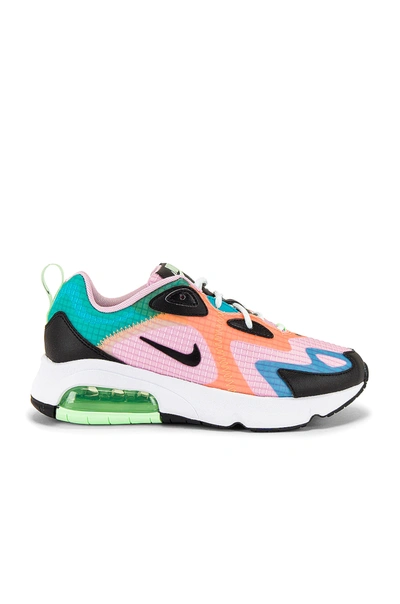 Nike Women's Air Max 200 Se Running Trainers From Finish Line In Light Artic Pink  Black Orange  Pulse Wh