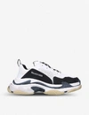 Balenciaga Triple S Low-top Sneakers In White/blk
