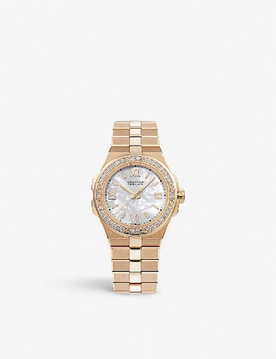 Chopard Alpine Eagle 18k Rose Gold & Diamond Bracelet Watch In White