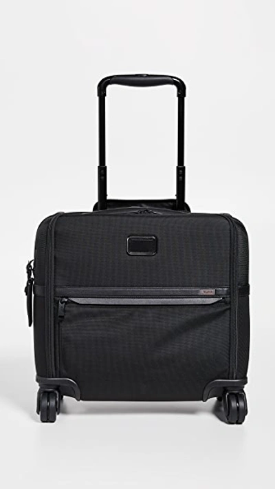 TUMI ALPHA COMPACT 4 WHEEL BRIEFCASE BLACK,TUMII30942