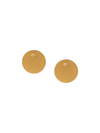 HSU JEWELLERY BRUSHED-FINISH DISC EARRINGS