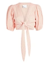 LISA MARIE FERNANDEZ CROPPED PINK BLOUSE,8068A4AA-E0EC-268F-186D-D5F7F31F8202