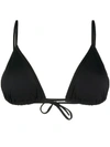 Eres Mouna Black Bikini Top With Triangular Cup And Rear Tie Closure In Tech Fabric Stretch Woman In Black