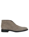 Tod's Ankle Boots In Grey